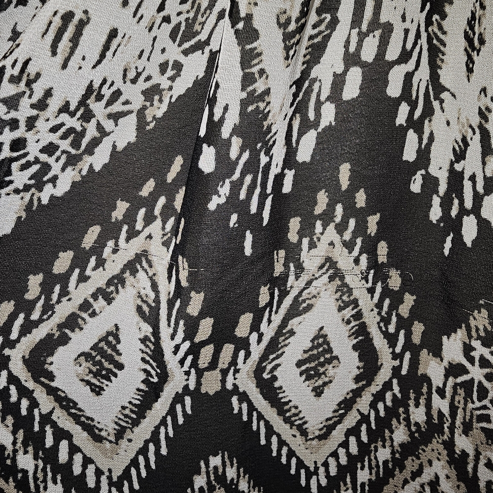2x Style & Co. Black and White Short Sleeve Blouse - Picture 7 of 10